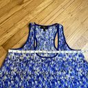 AQUA  tank top blue water color print racer back woman’s  size small Photo 3