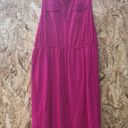 Sonoma  pocket pink berry Henley knee length dress Large shirt dress Photo 0