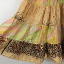 100% Silk Boho Tiered Festival Maxi Skirt Size undefined Photo 6