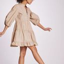 Anthropologie  Beige Ruffled Tunic Dress Photo 2