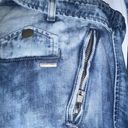 Diesel  De Lupus Denim Jean Biker Moto Jacket Belt, size xs, blue breasted *RARE Photo 11