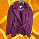 Celebrity Pink  Brand‎ Purple Pea Coat with Belt Size Large Photo 2