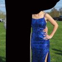 Prom Girl Sequin Royal Blue Dress Photo 0