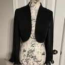 Onyx Nite Chiffon Open Front Shrug Bolero Shawl Coastal Whimsygoth Formal Evening Jacket Women's Black Size 8 Cropped Photo 0