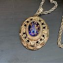 Caravelle Vintage Caravellle Pendant Watch Double Sided Ornate Cabochon 24” Necklace WORKS Photo 9