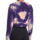 Kappa  Authentic Galz Cropped Sweatshirt Size Small Cream Brandy Violet Photo 3