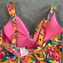 Anne cole  Underwire Twist Front Tankini Top Size 32C/34B Orange Floral Sunshine Photo 7