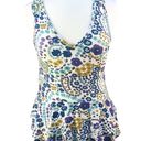 Modcloth  Womens Size Small sleeveless floral peplum retro tank Top Photo 0