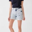 DL1961  Denim Hepburn High Rise Wide Leg Short Mystic Womens Size 32 Photo 1