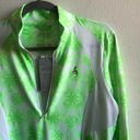 Cutter and Buck Annika  Windbreaker Atmosphere Neon Green & White Half Zip Sz M NWT Photo 2