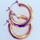 Mia Fiore- Italy Chunky Gold Plated Hoop Earrings Photo 4