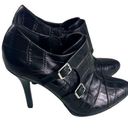 Ralph Lauren Lauren  Latisha Womens Ankle Bootie Size 8b Black Croc Leather Photo 0