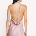 Vince NEW $495  Open back Satin Halterneck Maxi Dress in Baby Pink Photo 2