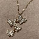 Gold Layered Chain Butterfly Necklace Photo 6