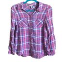 Joie  Aiden Plaid Button Down top. Size Small. Photo 2