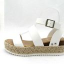 Soda White Strappy Espadrille  Wedge Photo 2