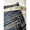 Rock Revival  Becky Easy Capri Jeans Womens Size 30 Distressed Stitch Bling 34X28 Photo 6