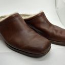 UGG  Shoreham Mules 9 Shearling Lined Brown Leather Slip On Shoes Photo 0