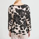 Joseph Ribkoff  Floral Self Tie Long Sleeve Blouse Top in Black & Beige Photo 14