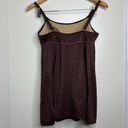 L.L.Bean  Swim Dress Woman’s Size 12 UPF 50+ Brown w/ Pink Microdots Summer Pool Photo 2