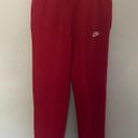 Nike Red  Joggers Sweatpants Size Medium Photo 2