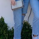 Topshop straight leg jeans raw hem one hole Photo 0