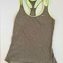 Nike  Dri-fit womens gray and green tank top Photo 0