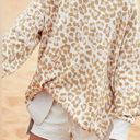 Aerie  Leopard Print Good Vibes Oversized Sweater Sweatshirt Medium Photo 0