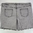 Ava & Viv  Cropped Black/Gray Denim Plus Stretch Shorts size 26W Photo 1