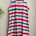 Krass&co D& Beach Cpverup Dress Red White Blue Swim Cover Casual Dress Pocket Lounge XL Photo 0