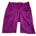 All In Motion  Women's Contour Purple High
Rise 7” Shorts Size XS New With Tags Photo 0