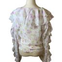 Majorelle Revolve Sheer Floral Cambridge Top Misty Purple Ruffles Frilly Flouncy Photo 5