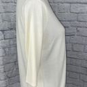 Designer Originals 3/4 sleeve v-neck sweater off white w/sequin neckline sz PM Photo 5