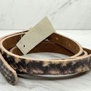 Talbots  Snake Print Embossed Skinny Genuine Leather Belt Size Small S Photo 3