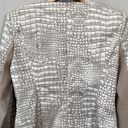 BCBGMAXAZRIA  Women's Medium Long Sleeve Snakeskin Jordyn Blazer Jacket Ivory Photo 9