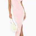 Boohoo  Blush Pink One Shoulder Side Slit Maxi Dress Photo 0