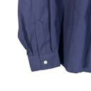 Orvis  Navy Blue Collared Cotton Blend Long Sleeve Button Down Shirt Women Sz 14 Photo 2