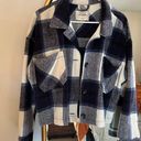 Ashley Outerwear Cropped Plaid Flannel Jacket Photo 0