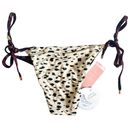 PilyQ NWT  Swim Revolve Wild Heart Reversible Tie Bikini Bottom Small Photo 7