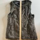 Banana Republic  Grey Faux Fur Vest in Smoky Grey Size X-Small Photo 8