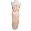 Vix Paula Hermanny  Zoey Linen Midi Dress In Nude Tan Women’s Size XS Flawed Photo 3