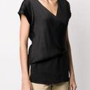 DKNY  Black V-neck Wrap T-shirt S NWT Photo 1