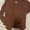 Hollister Brown  long sleeve crop Photo 0