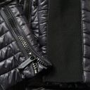 BCBGMAXAZRIA NWT  Asymmetrical Zip Black Funnel Pillow Collar Down Puffer Coat M Photo 4