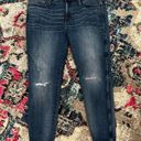 Madewell  9 INCH HIGH RISE SKINNY BLUE DENIM JEANS RIP REPAIR EDITION 34 Photo 5