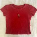 Brandy Melville Red Swiss Top Photo 0