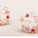 Women's Pink Flower Earrings Photo 6