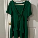 Lulus Green Mini Dress Front Tie Photo 1