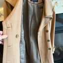 Anne Klein AK  Wool Pea Coat Camel Winter Long Womens Small Classic Photo 8