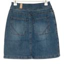 prAna NWT  Broadway Mini Jean Denim Skirt Zipper Patch Pockets 0 Blue #2633 Photo 4